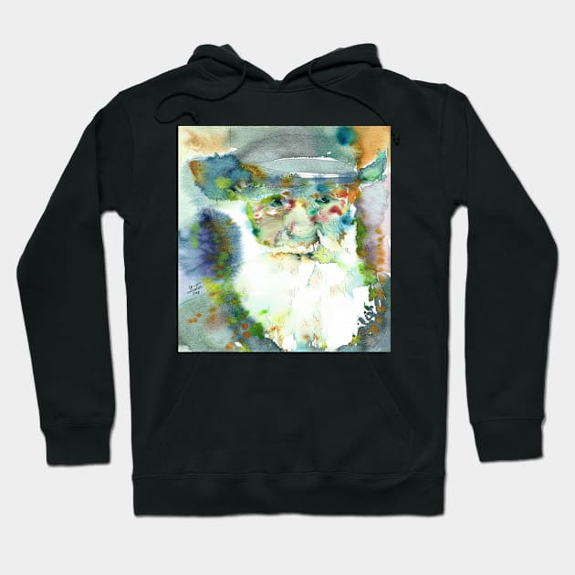 CHARLES DARWIN watercolor portrait .2 Hoodie by lautir